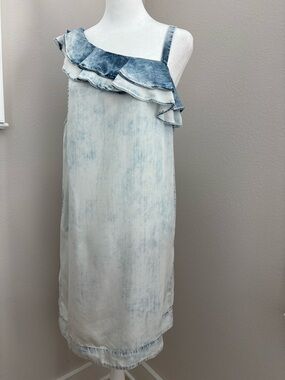 Anthropologie Holding Horses Denim Asymmetrical Dress
